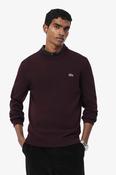 Lacoste Regular Fit Organic Cotton Crew Neck Jumper Wine