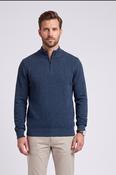 Bugatti 25529F Quarter Zip Knit Jumper Navy