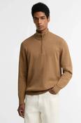 Barbour Cotton Half Zip Knit Sandstone Jumper
