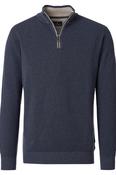 Casa Moda 9000 Regular Fit Cotton Zip Neck Jumper Navy