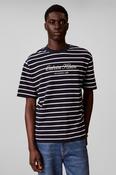 Calvin Klein 204G Stripe Casual Pique T-Shirt Sapphire image