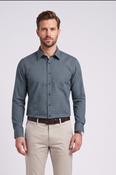 Casa Moda 33020 Comfort Fit Printed Poplin Shirt Blue image
