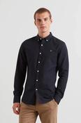 Farah Brewer Long Sleeve Oxford Shirt Navy