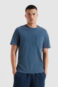Farah Stacy Gmt Dye Pocket T-Shirt Agean Blue image