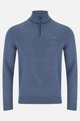 Benetti Julius Regular Fit Cotton Blend Quarter Zip Jumper Smoke