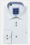 Benetti Alex Modern Fit Geometric Print Shirt Forest