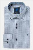 Benetti Carlos Modern Fit Geometric Print Shirt Navy