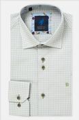 Benetti Delta Modern Fit Geometric Print Shirt Green
