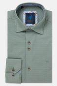 Benetti Riga Modern Fit Micro Check Shirt Forest