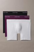 Calvin Klein 43944 Cotton Stretch Boxer Brief 3 Pack Black, Grey and Purple