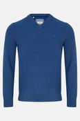 Benetti Quinn Regular Fit Cotton Blend V Neck Jumper Indigo