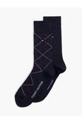 Tommy Hilfiger 701241821 Argyle Flag Socks 2 Pack Navy image