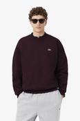 Lacoste Classic Fit Cotton Fleece Crew Neck Sweatshirt Wine image