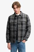 Superdry Borg Lined Miller Overshirt Peyton Check Black image