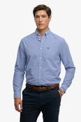 Superdry Preppy Poplin Long Sleeve Shirt Montauk Navy Gingham image