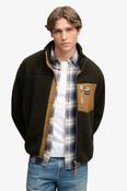 Superdry Mountain Full Zip Fleece Olive and Deep Brown