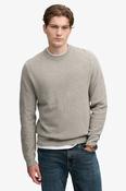 Superdry Texture Knit Jumper - Beige/Grey Twist