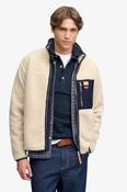 Superdry Vintage Retro Full Zip Fleece Oatmeal Olive image