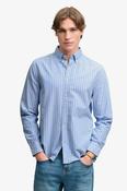 Superdry Preppy Oxford Long Sleeve Shirt - Broker Blue Stripe image