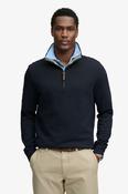Superdry Essential Pique Half Zip Jumper Navy