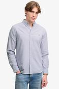 Superdry Preppy Oxford Long Sleeve Shirt - Lilac Mini Stripe image