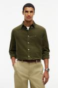 Tommy Hilfiger 40486 Regular Fit Corduroy Shirt Huntsman Green