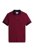 Tommy Hilfiger 44658 Interlock Placket Regular Fit Polo Shirt Burgundy