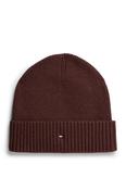Tommy Hilfiger 12796 Flag Pima Cotton Cashmere Beanie Red Wine image