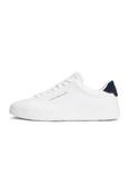 Tommy Hilfiger 5367 Pebble Grain Court Leather Sneakers White and Navy