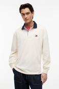 Tommy Jeans Relaxed Essential Badge Rugby Shirt Cream