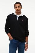 Tommy Jeans Relaxed Essential Badge Rugby Shirt Black