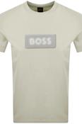 Boss 50571286 Effect Regular Fit Logo Artwork T-Shirt Light Beige image