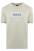 Boss 50571286 Effect Regular Fit Logo Artwork T-Shirt Open Green image