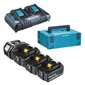 Makita197626-8 Starter kit - 4 x Battery BL1850B 18V 5.0Ah + Duo charger DC18RD in MBox 3