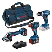 BOSCH0615990N35 18V Cordless Power Tool Kit, 3 Pack, 2 x 5.0Ah Batteries image