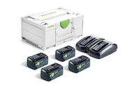 FESTOOL ENERGY SET SYS 18V 4xHP5,0/TCL6DUO image