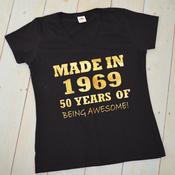 Personalised Adult Birthday T-Shirt-Being Awesome...Women image