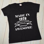 Personalised Adult Birthday T-Shirt-Made In Year...Women image