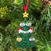 Green Tree 4 Personalised Hanging Christmas Decoration image