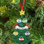Green Tree 5 Personalised Hanging Christmas Decoration image