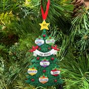 Green Tree 6 Personalised Hanging Christmas Decoration