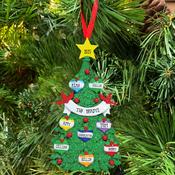 Green Tree 8 Personalised Hanging Christmas Decoration image