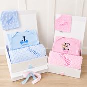 Baby Grow Hamper B-Bib &amp;amp; Blanket Personalised image