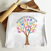 Personalised School Fundraiser Towel-Hand Prints Tree