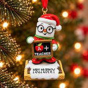 Teacher A+ Marshmallow Personalised Hanging Christmas Decoration