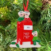 Letters To Santa Family of 3 Personalised Christmas Decoration image