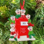 Letters To Santa Family of 6 Personalised Christmas Decoration image