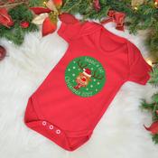 Christmas Vest-Green Reindeer image