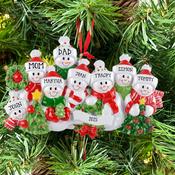 Snow Family 8 Personalised Hanging Christmas Decoration
