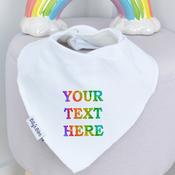 Personalised Pride Billy's Bib-Your Own Text (Glitter)